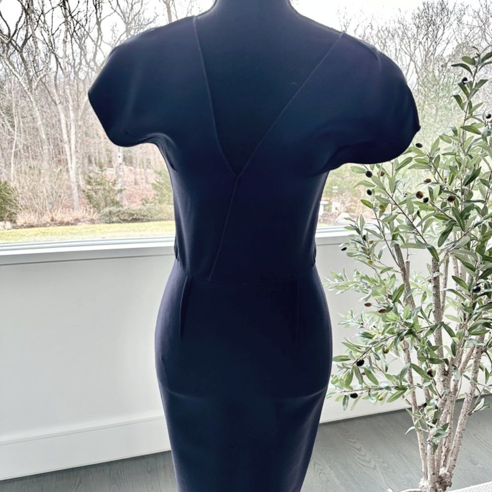 Roland Mouret Navy Pencil Fitted Dress